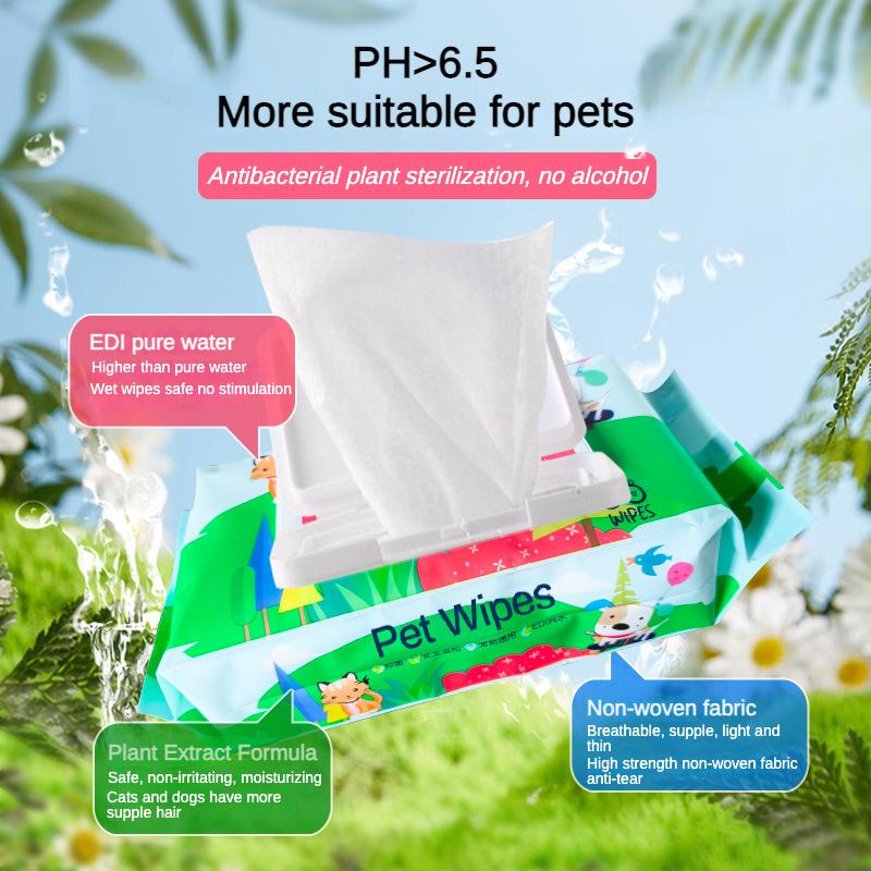 Fragrance-free pet wipes