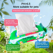 Fragrance-free pet wipes