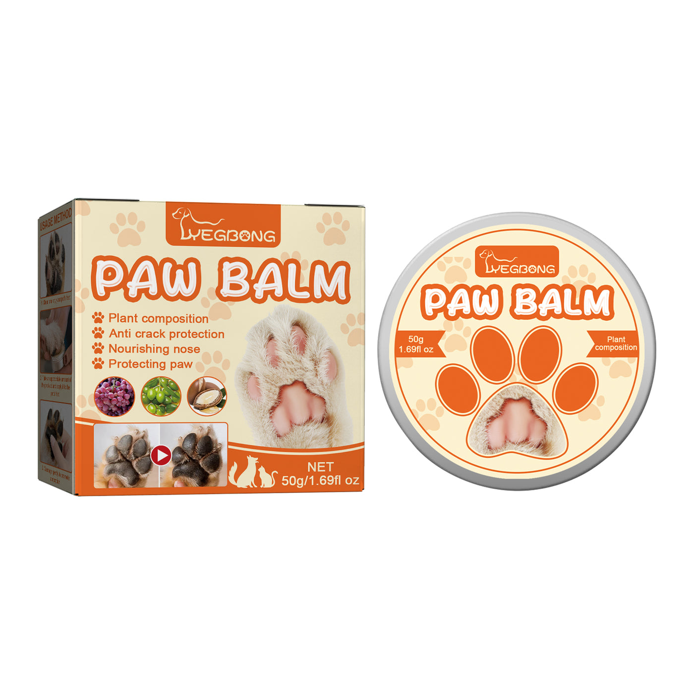 Paw balm size