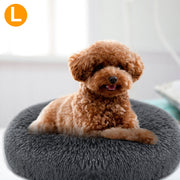Pet bed with dog