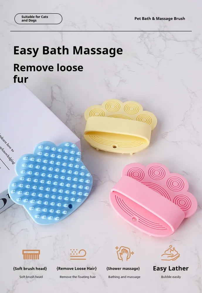 Dog bath brush