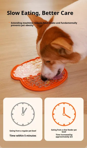 Lick mat in use