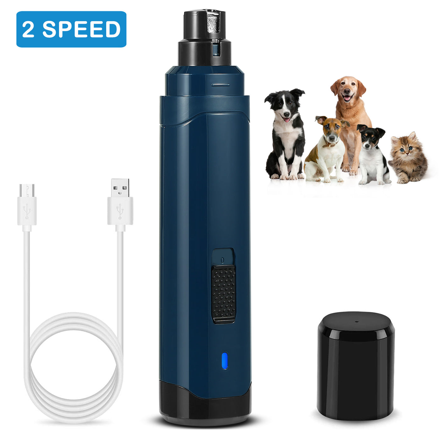 Nail grinder in use on dog