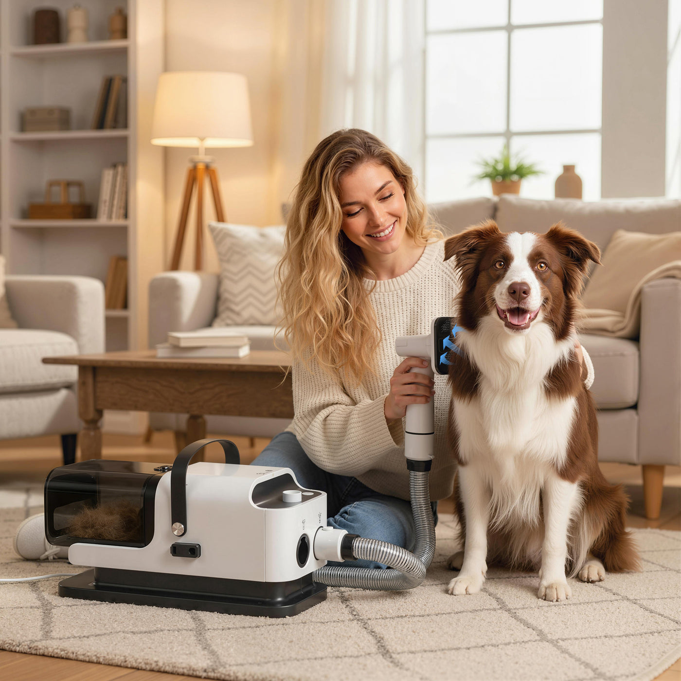 5-in-1 dog grooming vacuum kit