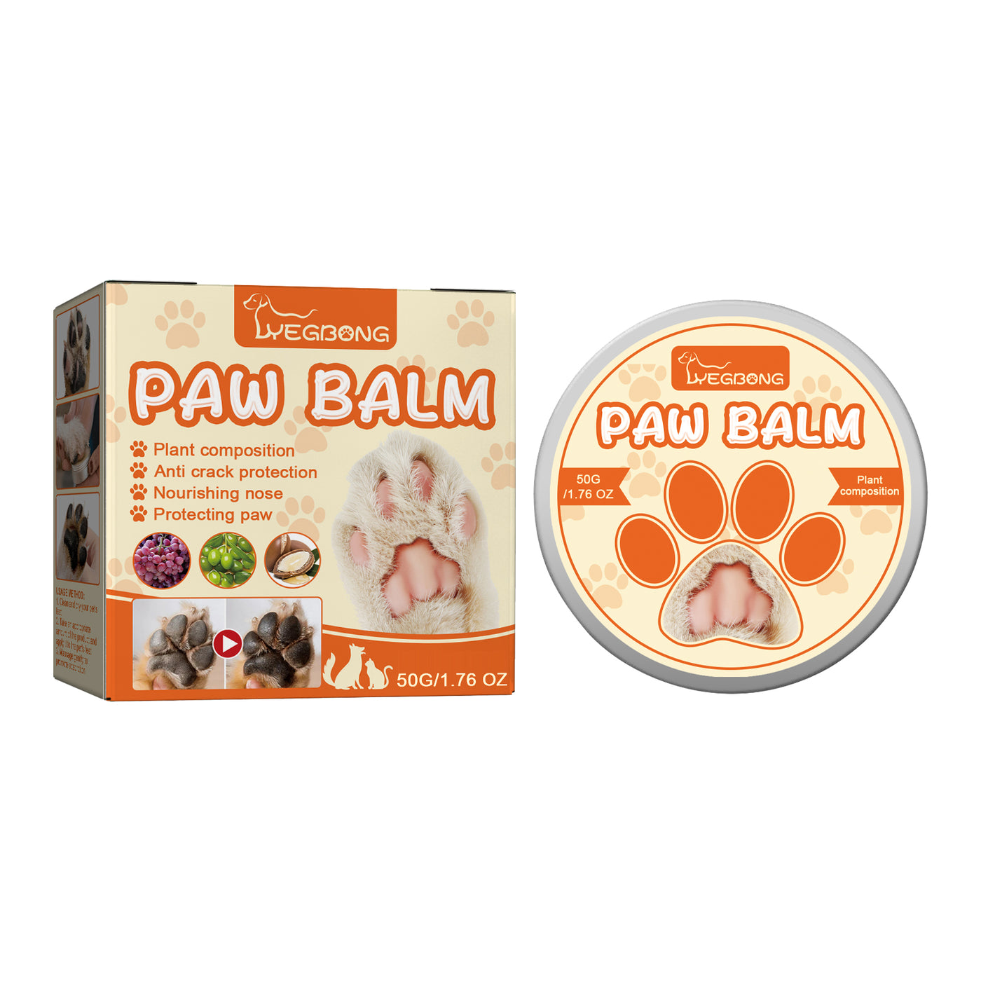 Pet paw balm